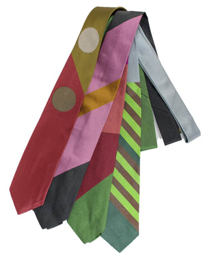 Gene Meyer Ties Colorful Set Of 4 Neckties - Hand Made In Italy SALE