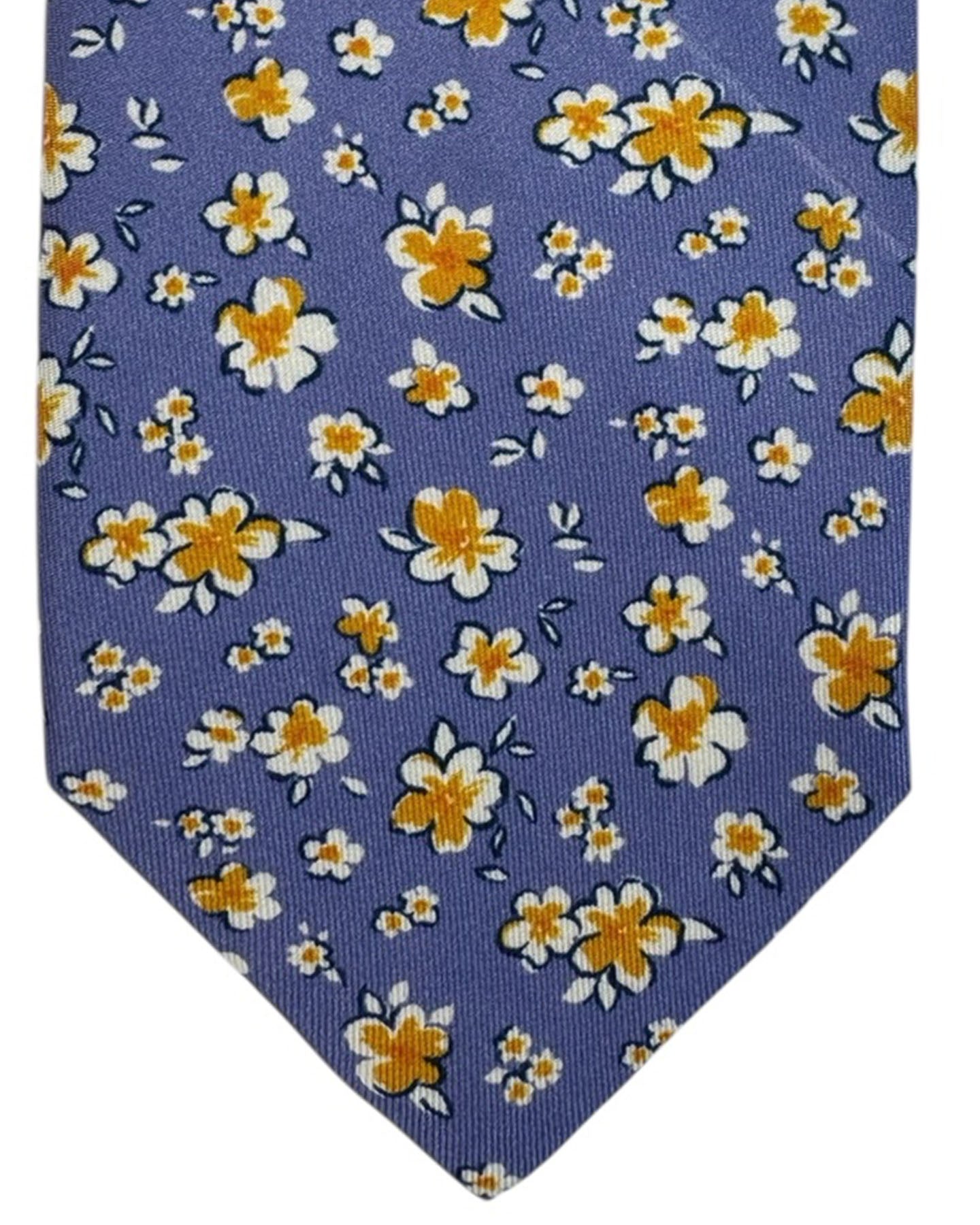 Giampaolo Tie Lavender Mustard Flora - Sartorial SALE