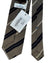 Giampaolo Tie Taupe Navy Stripe - Wool Cotton SALE