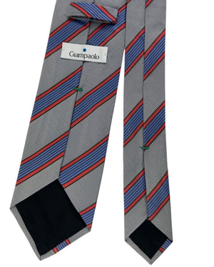 Giampaolo Tie Blue Red Stripes 