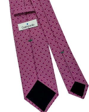 Giampaolo Tie Cranberry Pink Geometric - Sartorial SALE