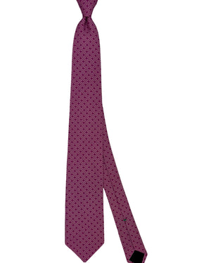 Giampaolo Tie Cranberry Pink Geometric - Sartorial SALE