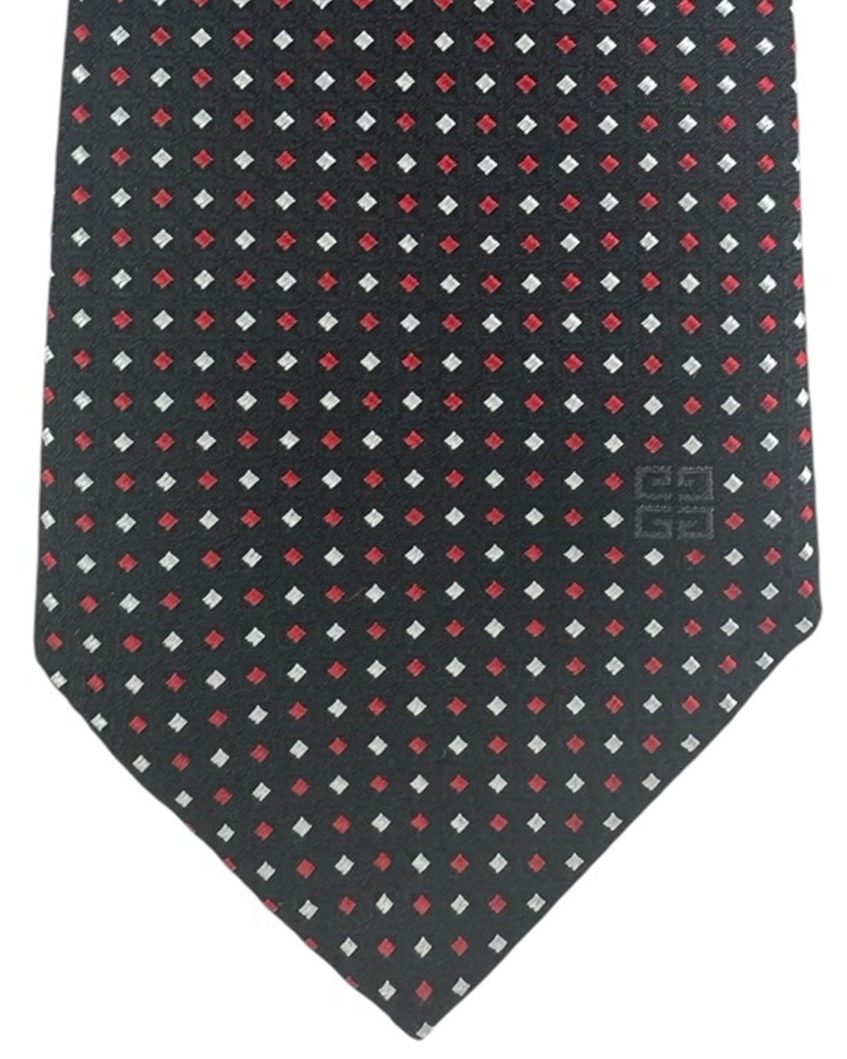 Givenchy Tie Black With Bordeaux Micro Diamond Dots