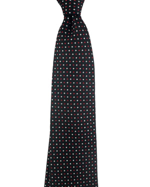 Givenchy Tie Black With Bordeaux Micro Diamond Dots