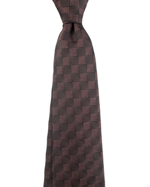 Givenchy Tie Brown Damier Design