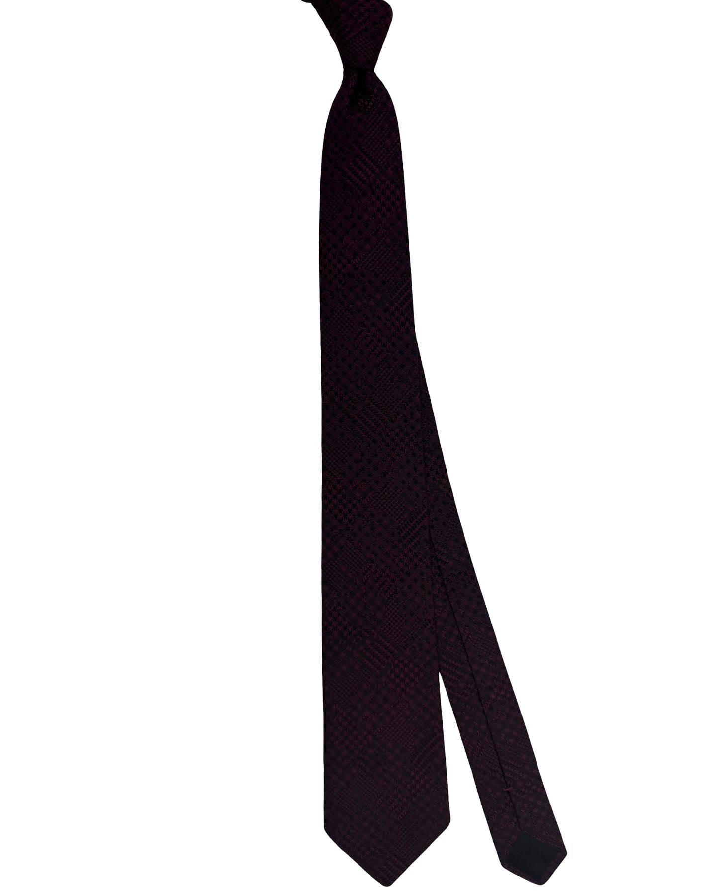 Dark Bordeaux Black Patterned Tie