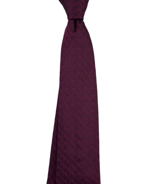 Givenchy Tie Bordeaux And Tonal Diamond Logo Pattern