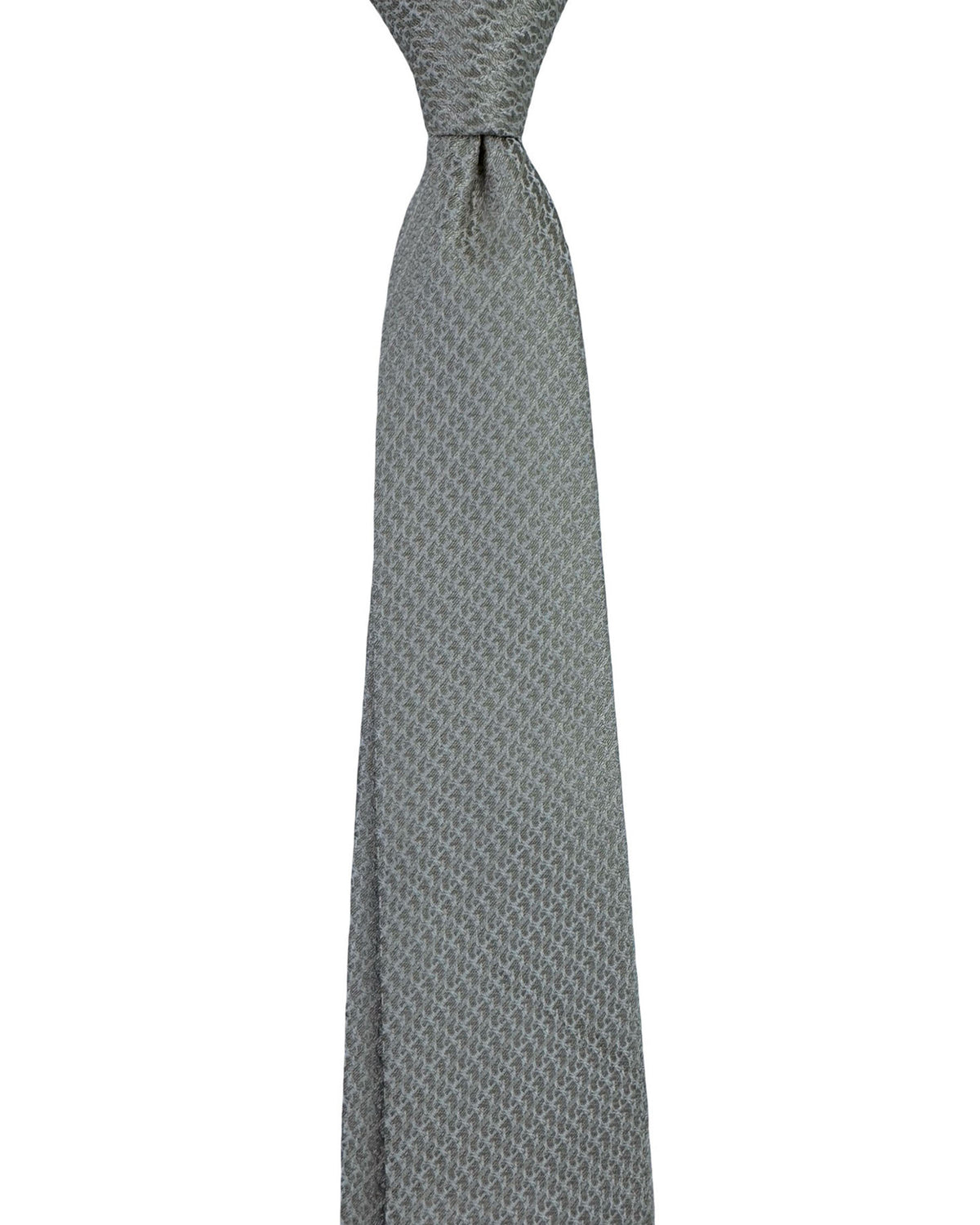 Givenchy Tie Ivory White Silver Geometric Pattern