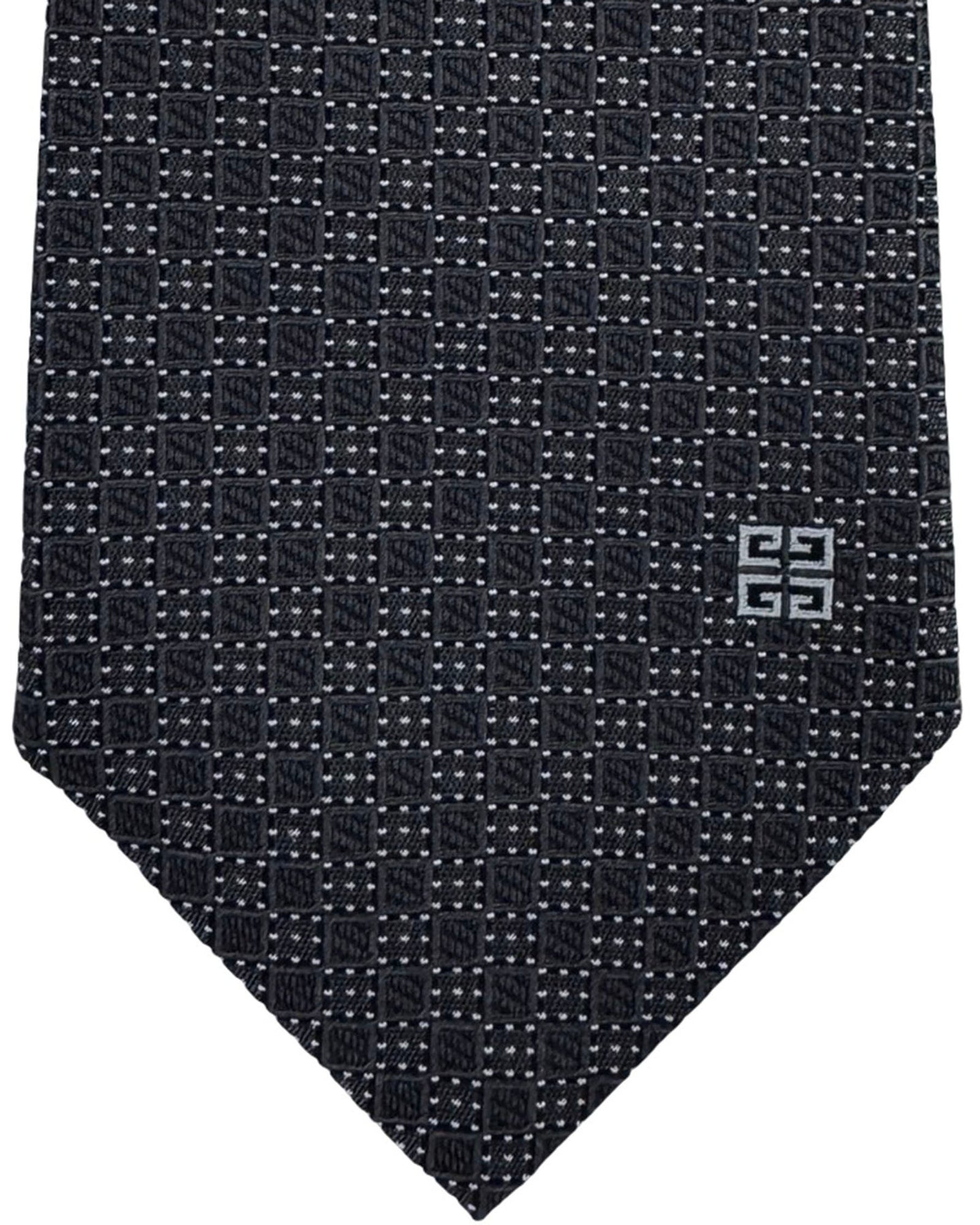 Givenchy Tie Black Micro Square Pattern