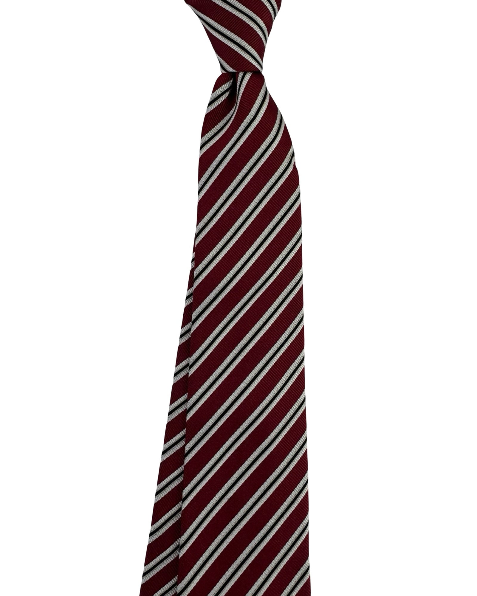 Givenchy Silk Tie Maroon Stripes