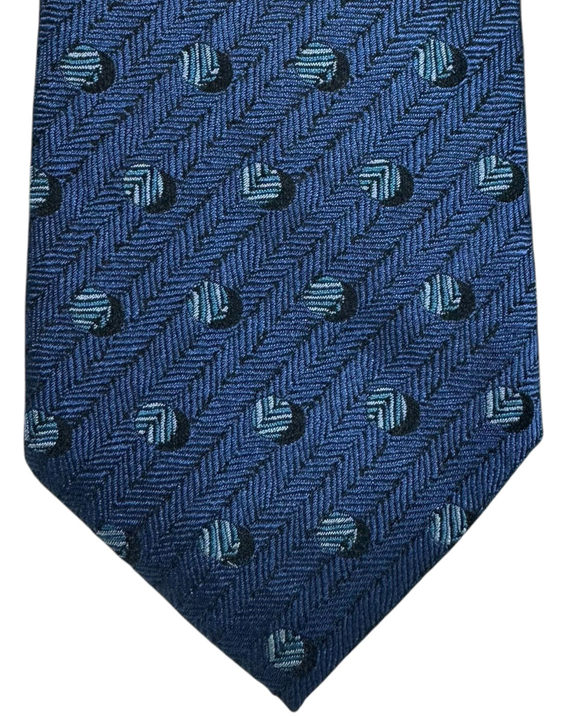 Givenchy Tie Midnight Blue Polka Dots Pattern - Tie Deals