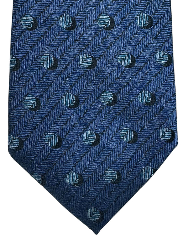 Givenchy Tie Midnight Blue Polka Dots Pattern - Tie Deals