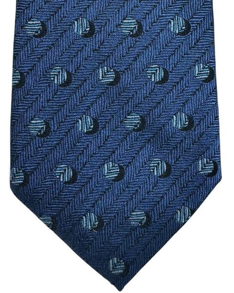 Givenchy Tie Midnight Blue Polka Dots Pattern - Tie Deals
