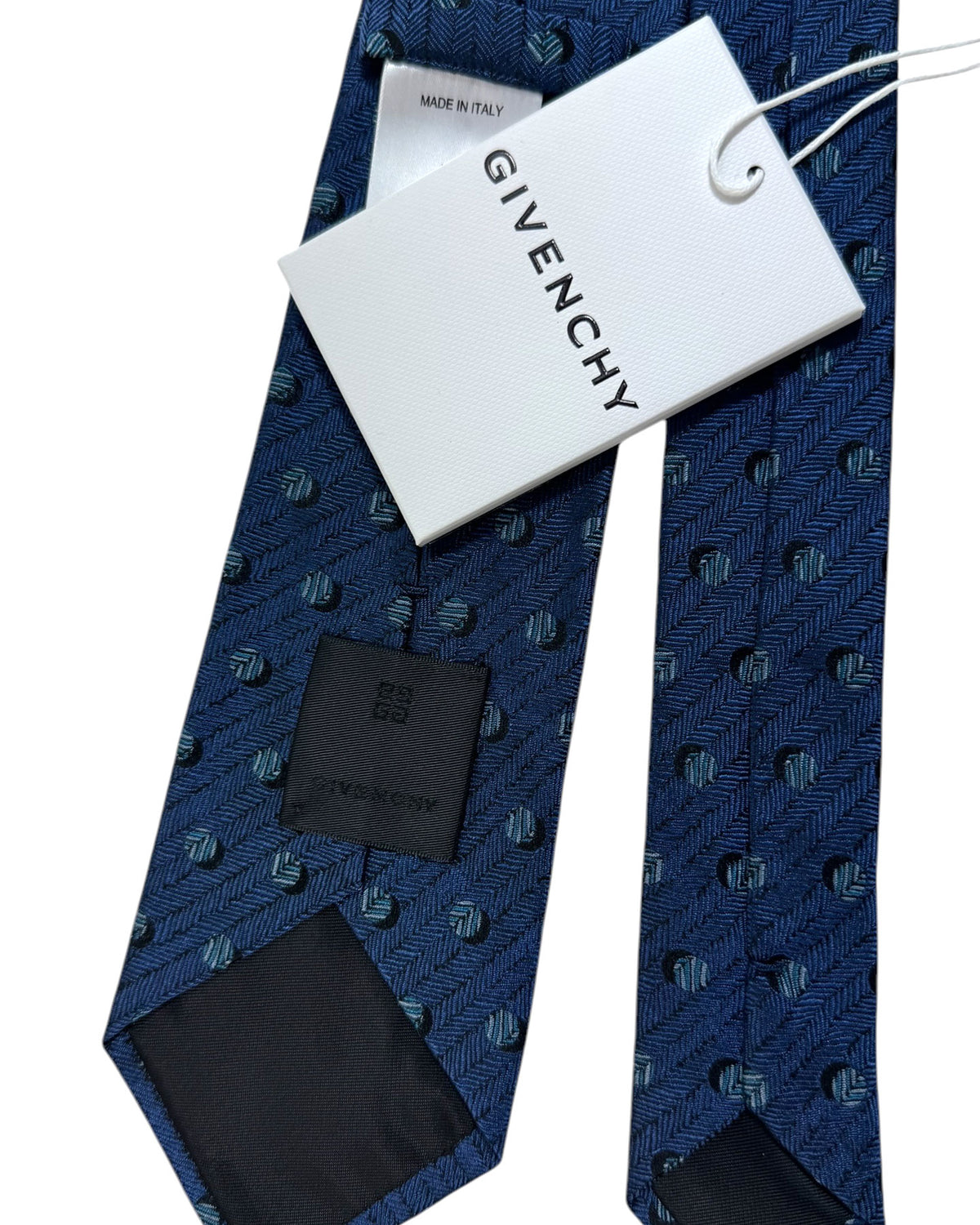 Givenchy Tie Midnight Blue Polka Dots Pattern