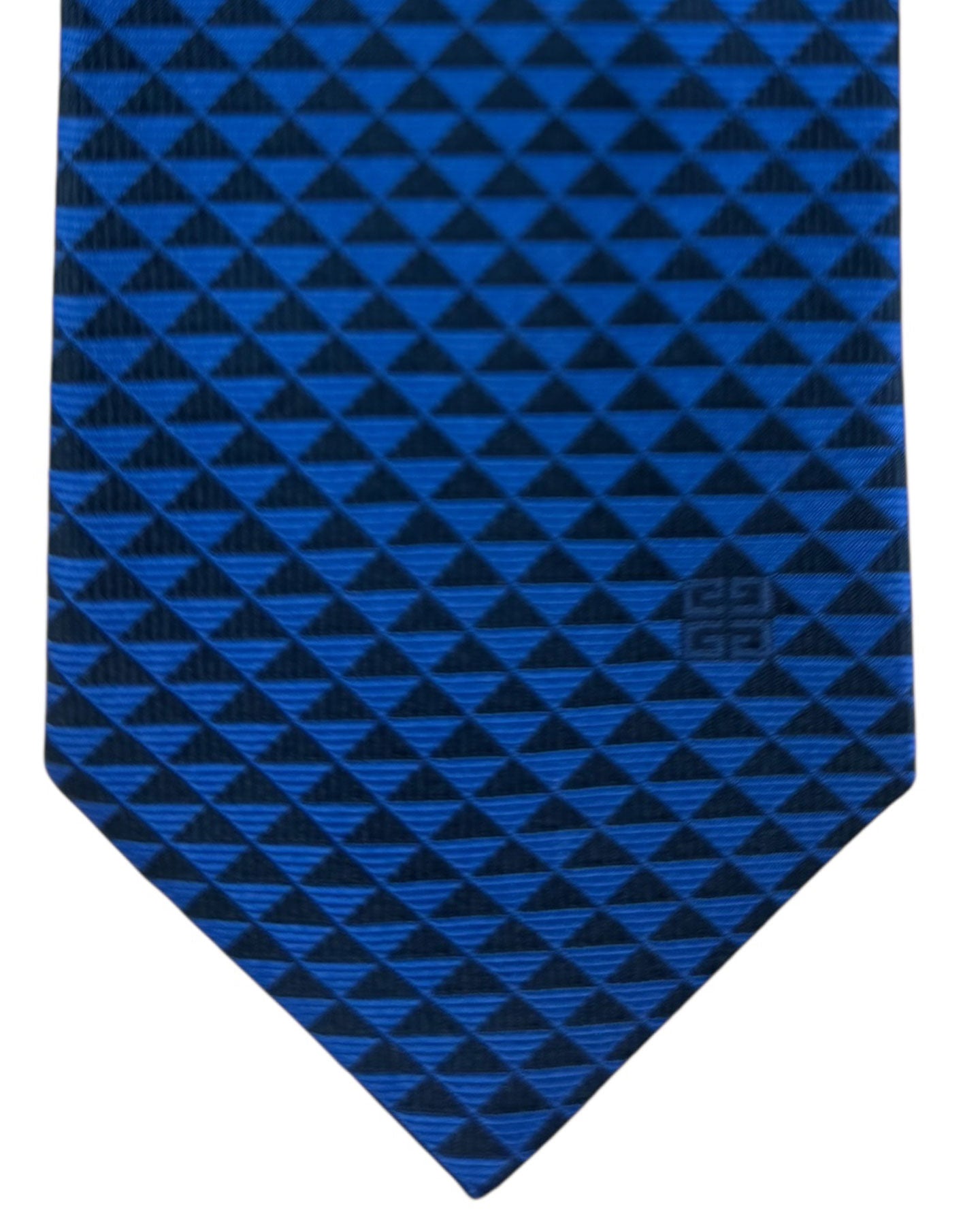 Givenchy Silk Tie Royal Blue Geometric