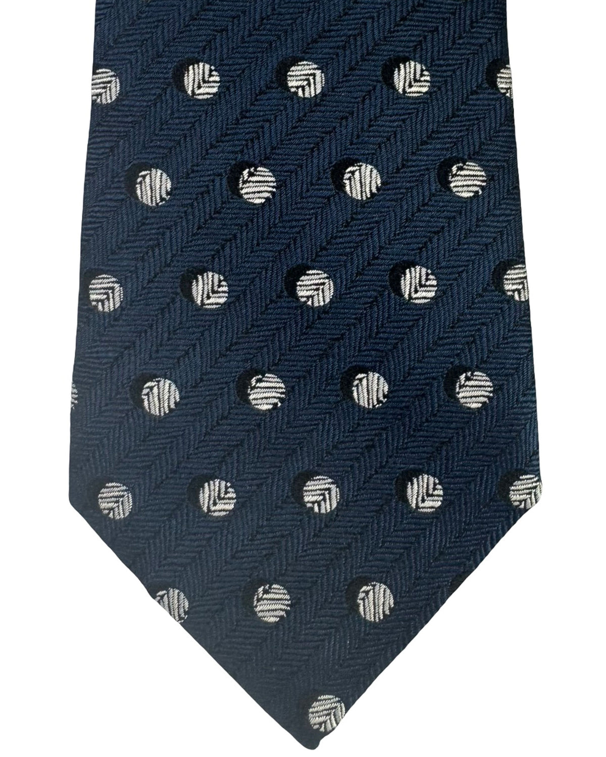 Givenchy Silk Tie Midnight Blue Polka Dots