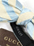 Gucci Bow Tie Sky Blue White Silver Stripes Design - Self Tie Bow Tie