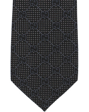 Gucci Silk Tie Black GG Design