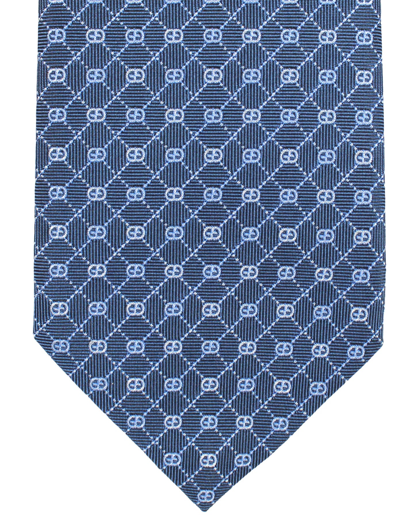 Gucci Double-g Print Silk Pocket Square In Blau