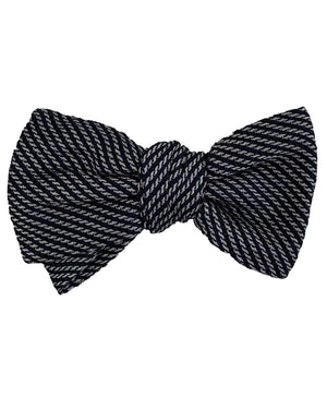 Gray Black Bow tie