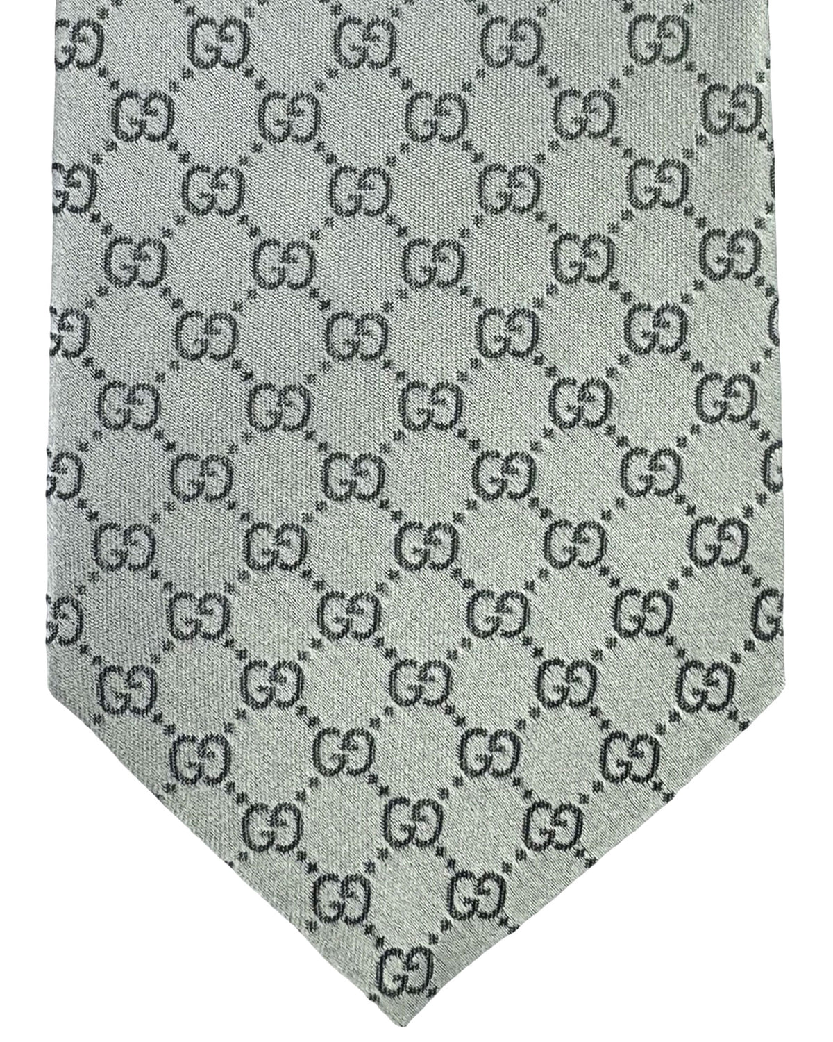Gucci Tie GG Pattern Gray Silver