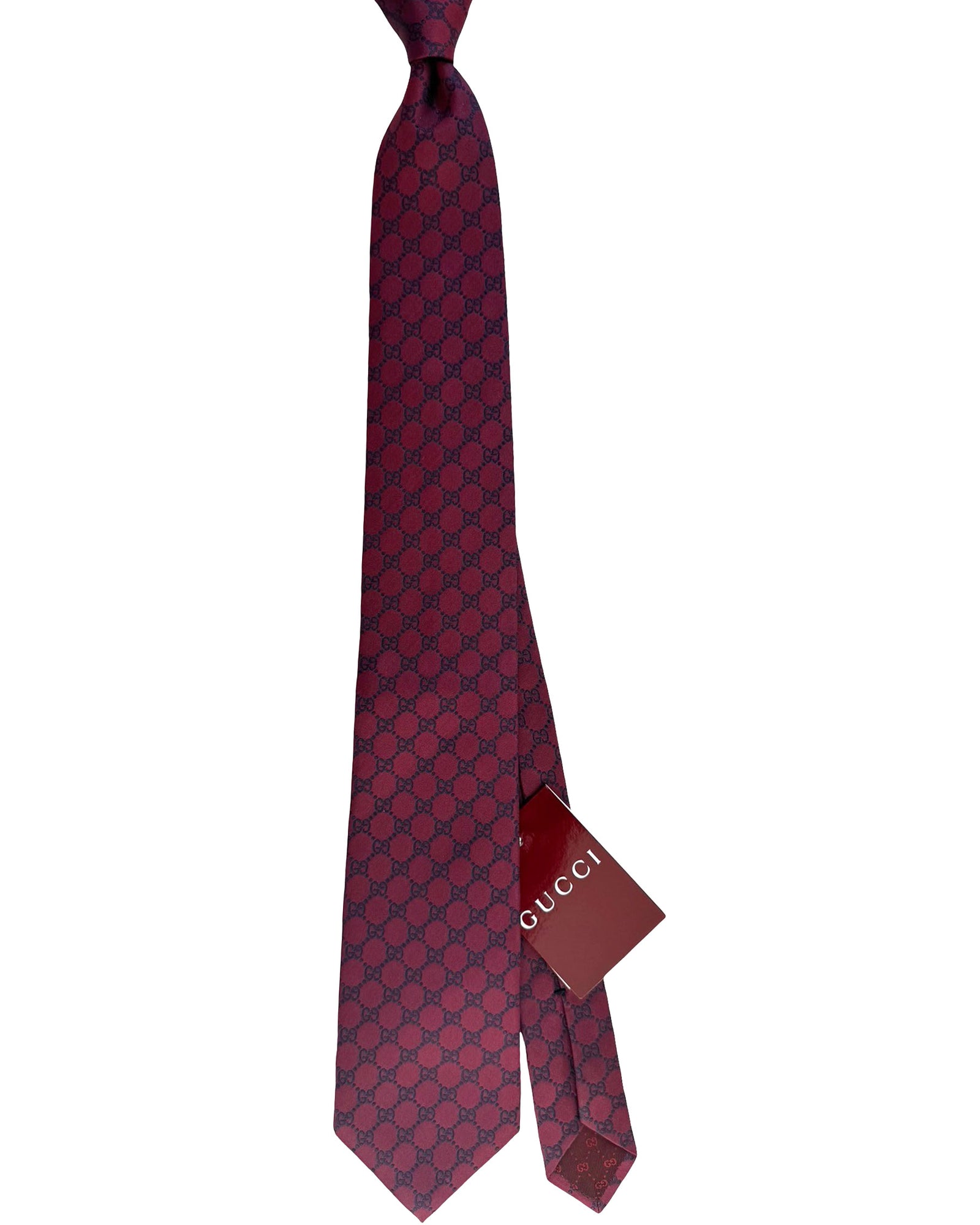 Gucci Tie GG Pattern Bordeaux