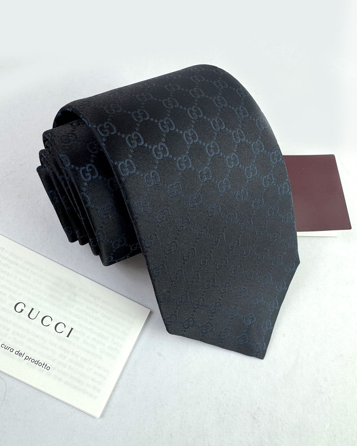 Gucci Tie GG Black Gray