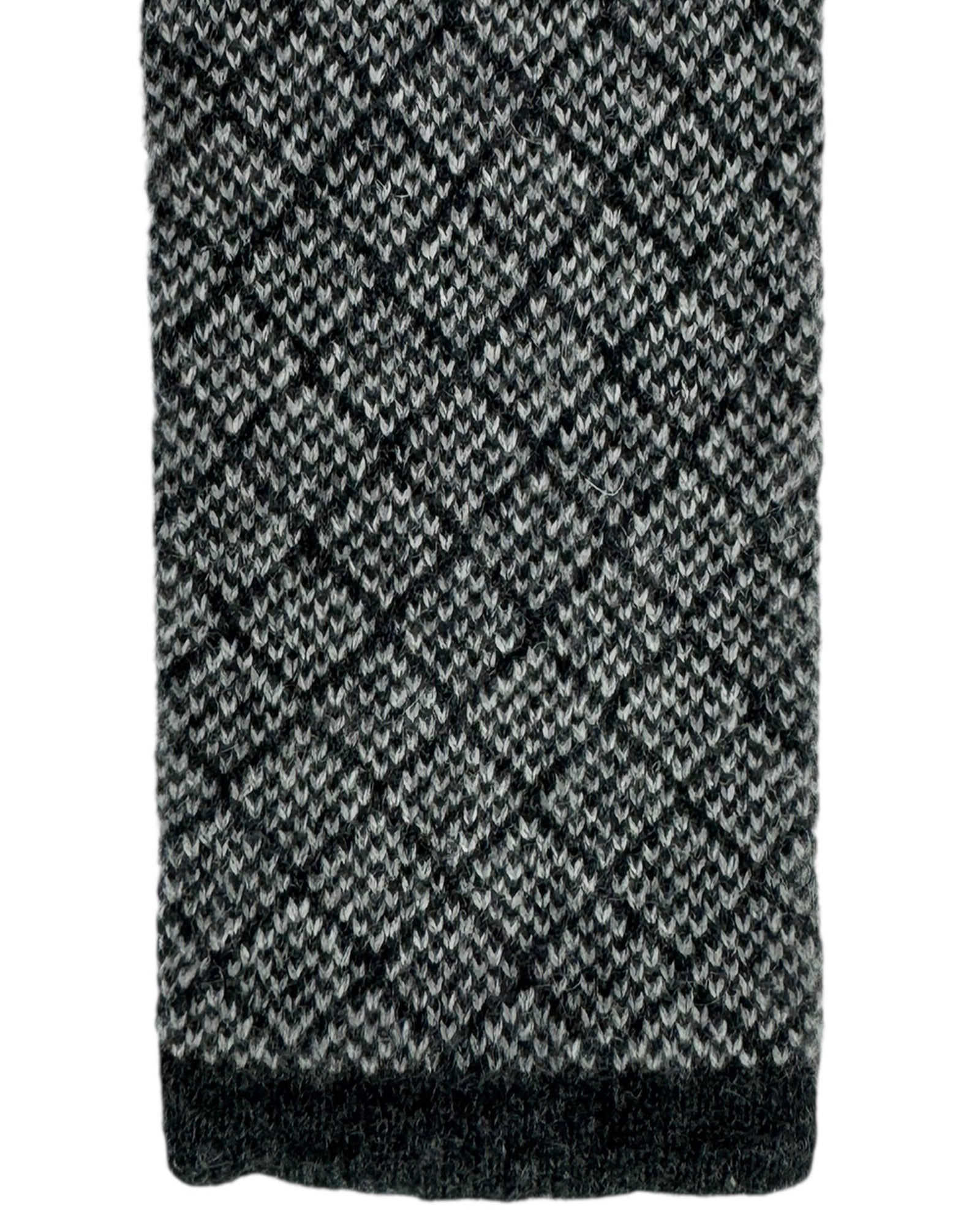 Isaia Square End Knitted tie Gray Design - Cashmere