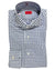 Isaia Dress Shirt White Dark Blue Check 
