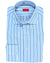 Isaia Dress Shirt Blue White Stripes 39 - 15 1/2 Regular Fit