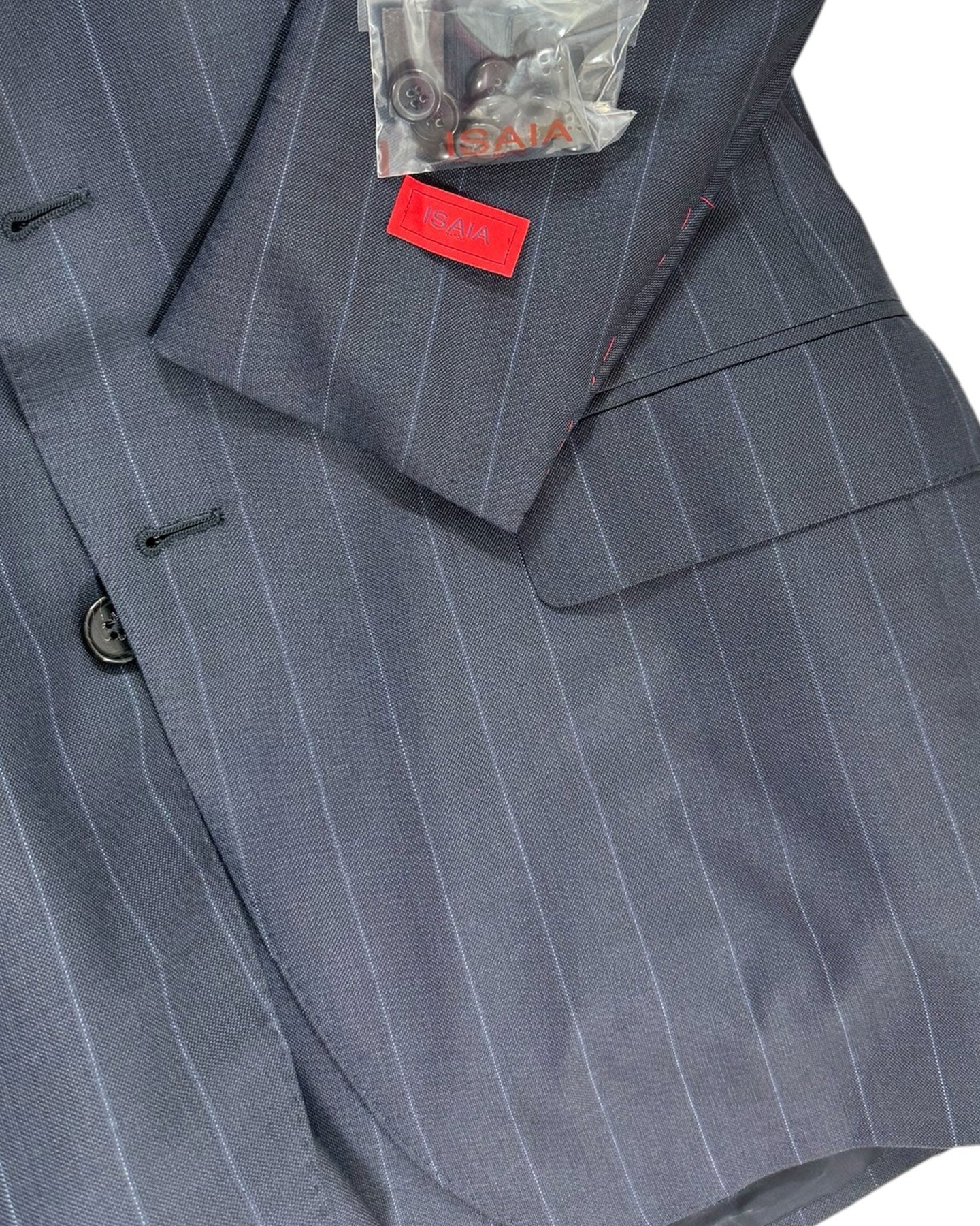 Isaia Suit Midnight Blue Pin Stripe EU 48/ US 38 SALE Tie Deals