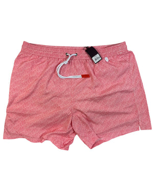 Isaia Swim Shorts Pink White 