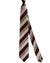 Isaia Tie Taupe Maroon Stripes Design - Sartorial Sevenfold Tie