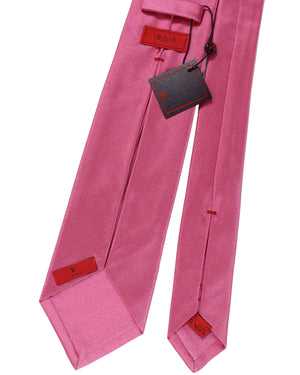 Isaia Tie Pink Solid Design - Sartorial Sevenfold Tie SALE