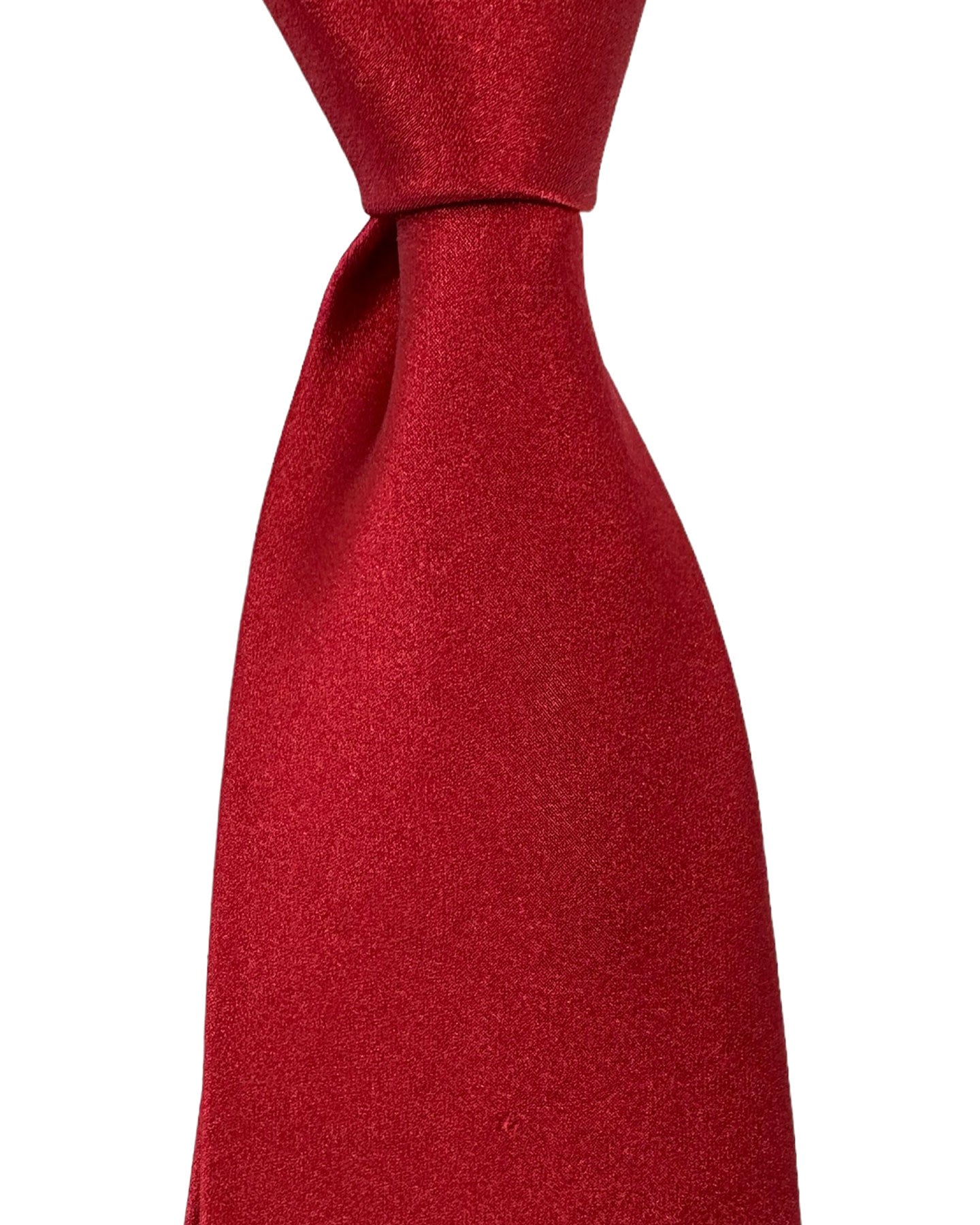 Isaia Tie Bordeaux Solid Design - Sartorial Sevenfold Tie