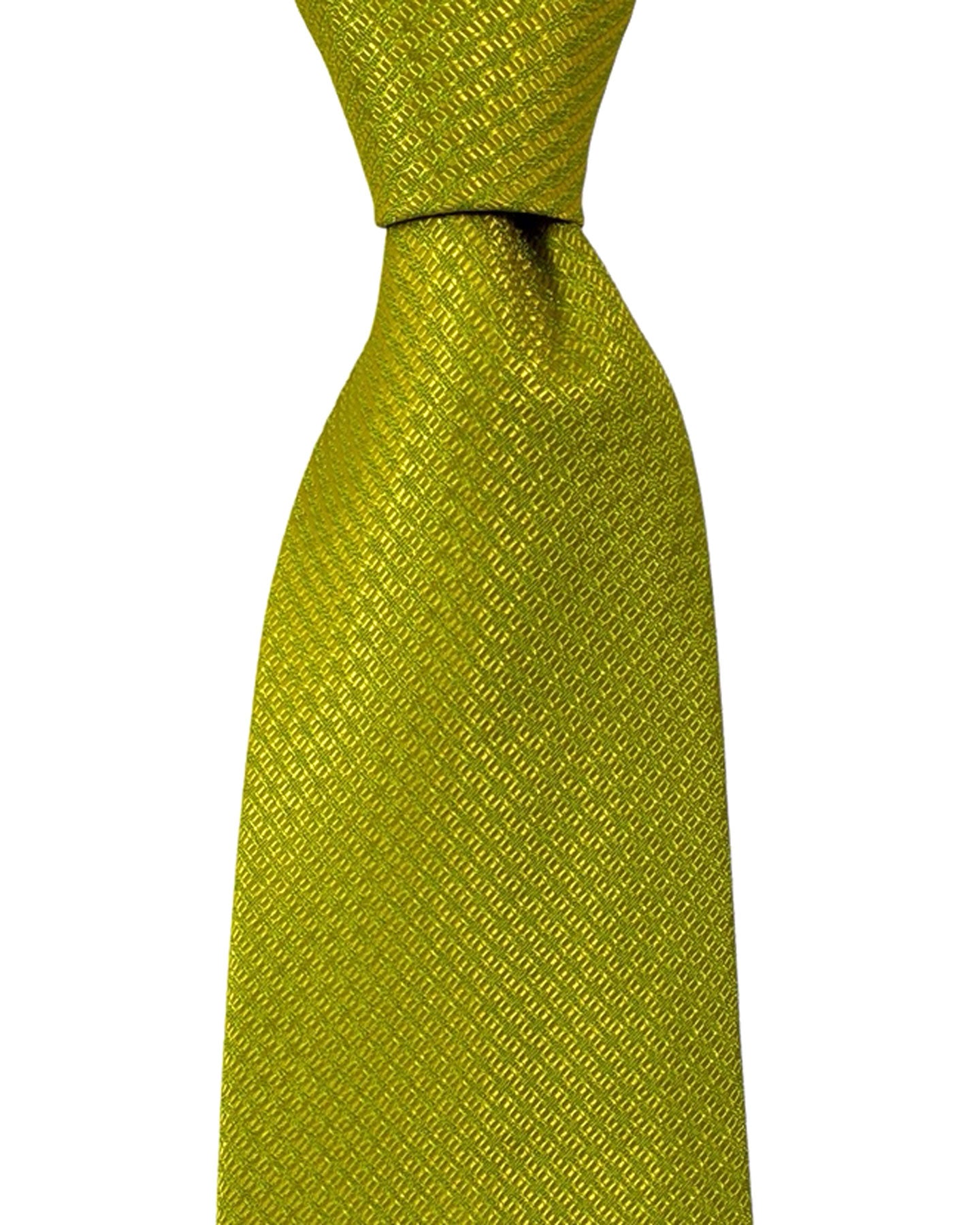 Isaia Tie Lime Micro Pattern Design - Sartorial Silk Tie