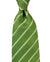 Isaia Tie Green White Stripes Design - Sartorial Silk Tie