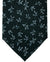 Isaia Tie Dark Green Gray Leaves Design - Sevenfold Wool Necktie