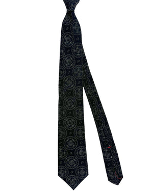 Isaia Sevenfold Wool Silk Necktie