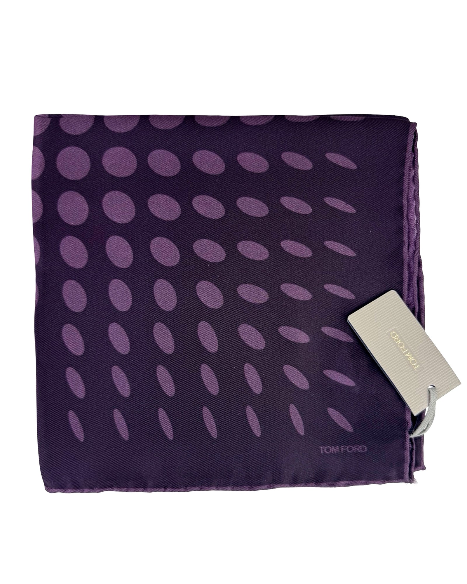 Tom Ford Pocket Square Purple Dotted Design