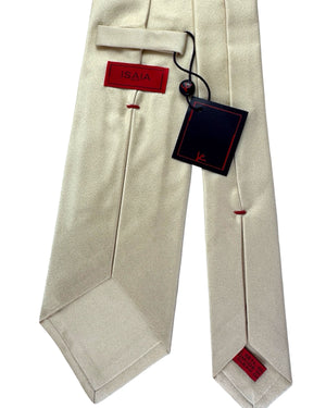 Isaia Tie Cream Solid Design SALE