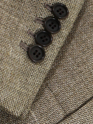 Kiton Sport Coat Linen Cashmere Brown Gray EU 50/ US 40 L - REDUCED SALE