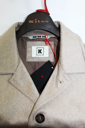 Kired Cashmere Long Coat Beige Overcoat - EU 50 SALE