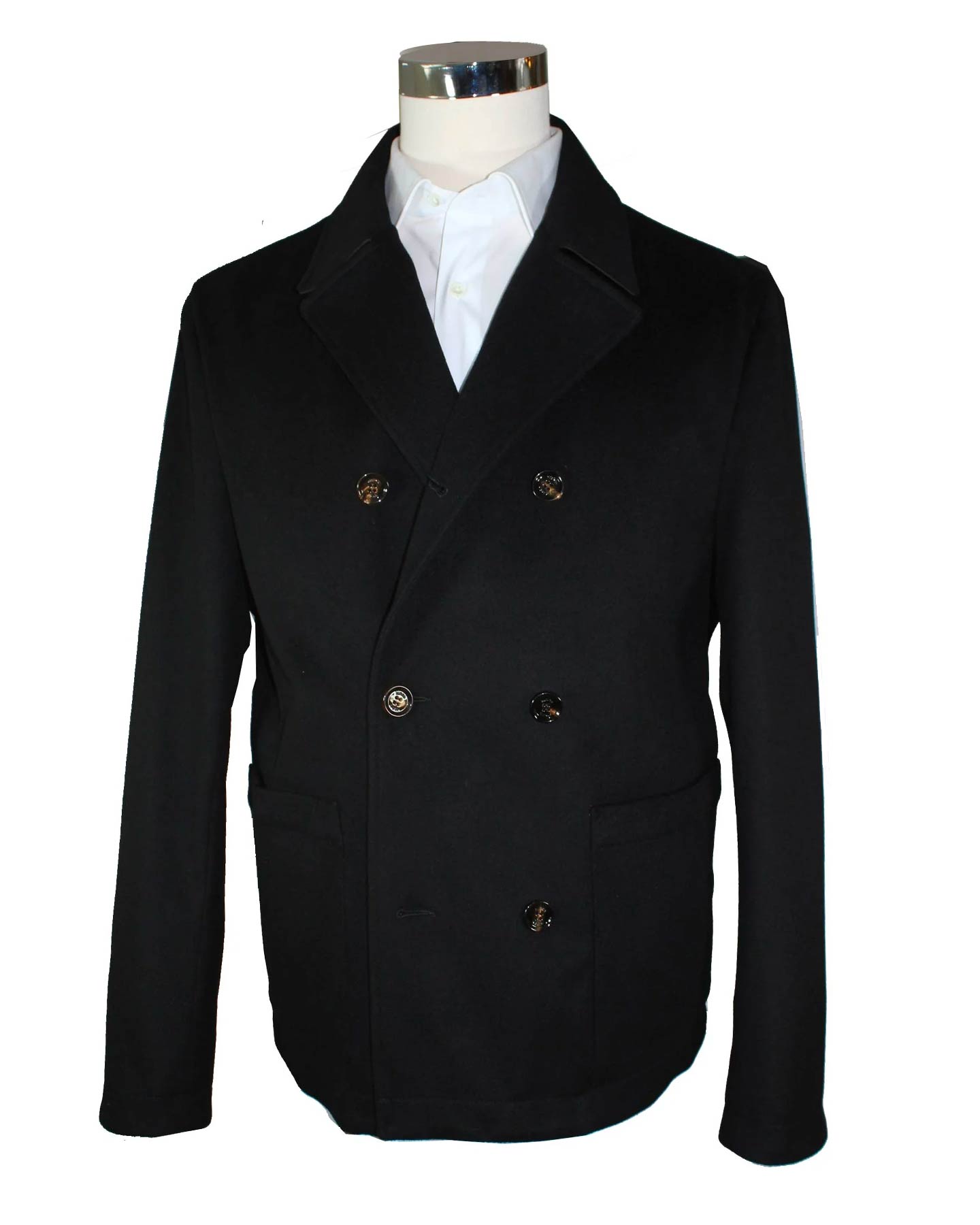 Kired Kiton Wool Peacoat Black Men Coat