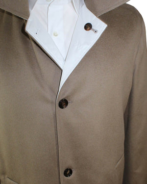 Kired Cashmere Coat Camel Reversible Overcoat