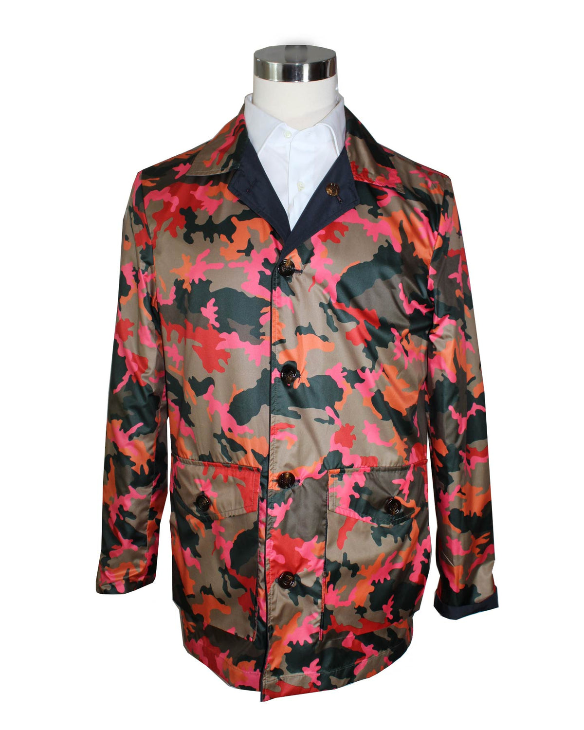 Kired Kiton Jacket Reversible Navy/ Camo Rain Coat
