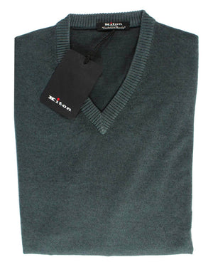 Kiton Cashmere Sweater Dark Ceylon Green