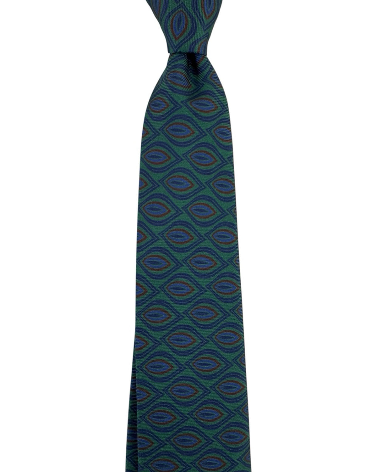 Kiton Sevenfold Tie Green Design