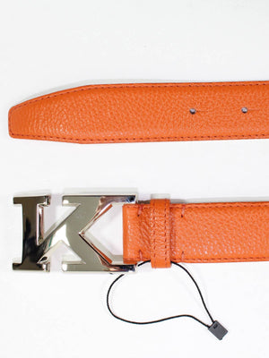 Best Kiton Belt Orange Leather Men Belt  New