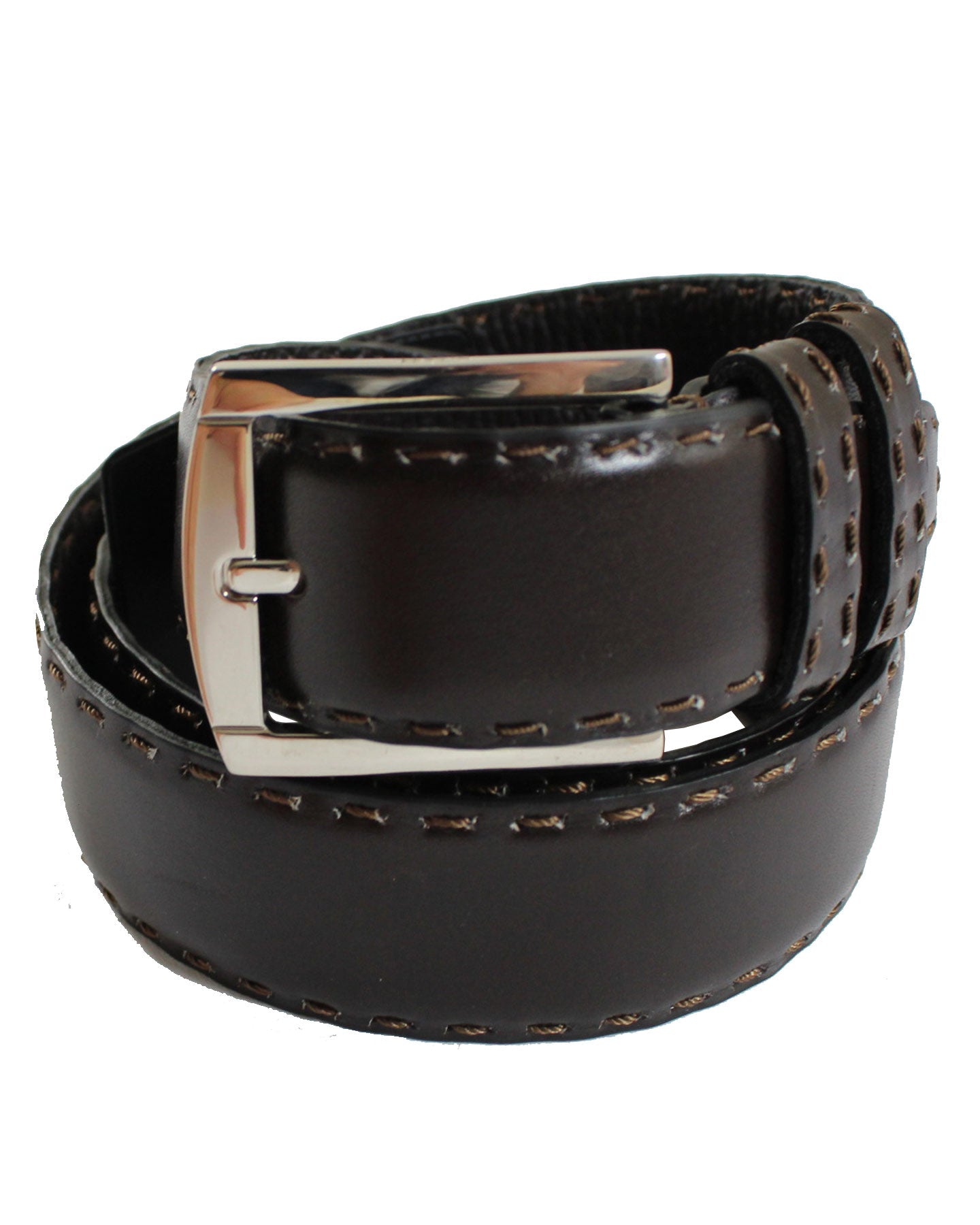Kiton Belt Dark Brown Smooth Leather Men Belt 90/ 36